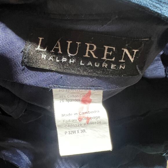 Ralph Lauren Navy Corduroy Pants 32x30 Straight Leg Classic Fit - Picture 3 of 7